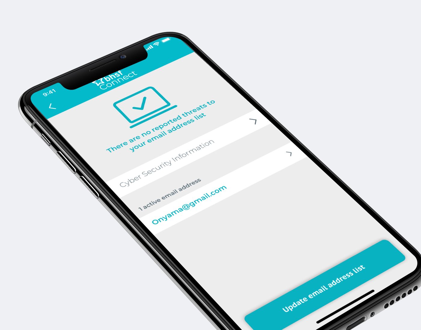 Connect app screen