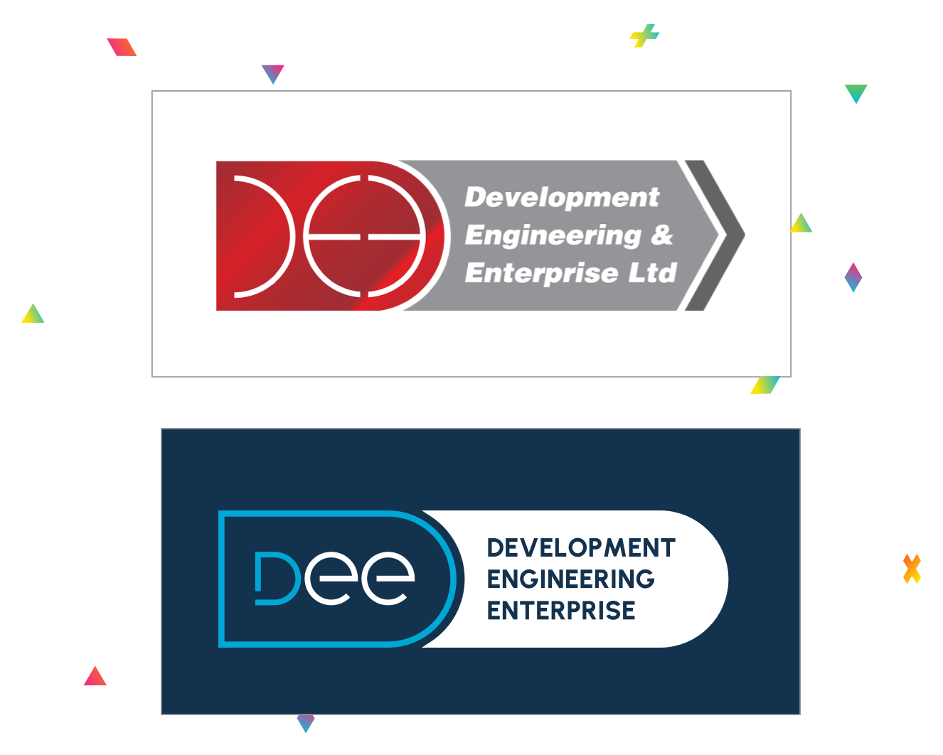 Dee logo before & after