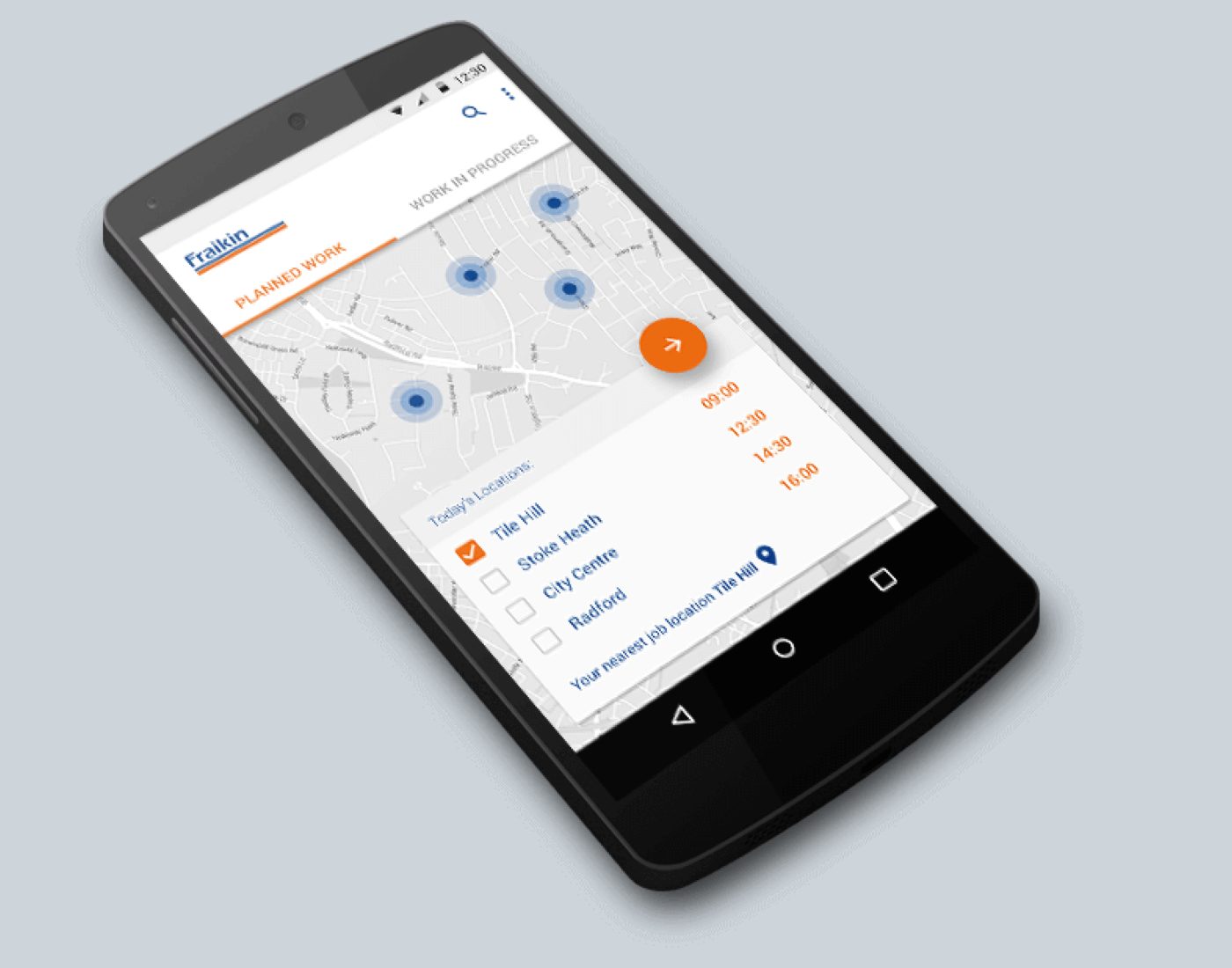Fraikin App on phone