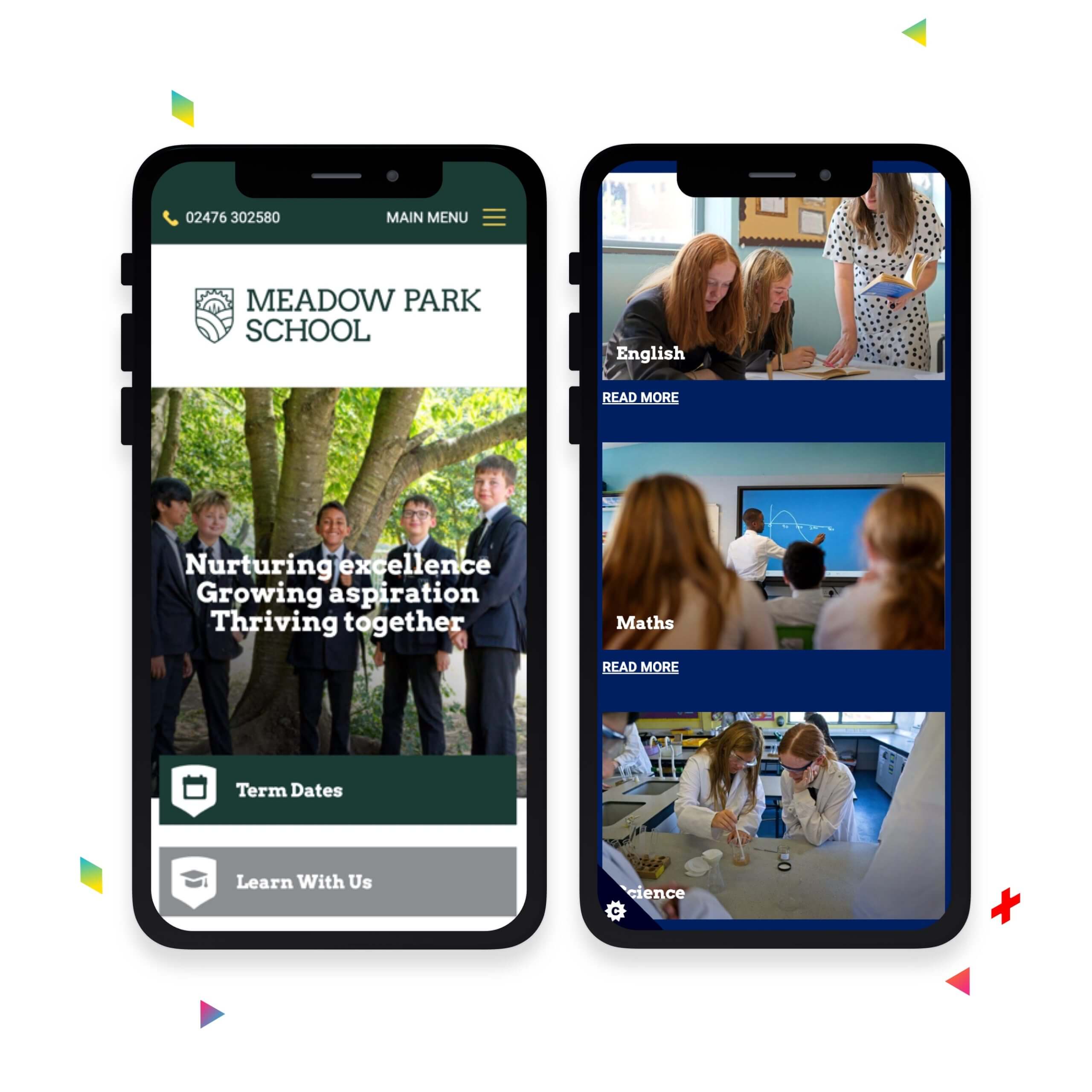 Meadow Park school website