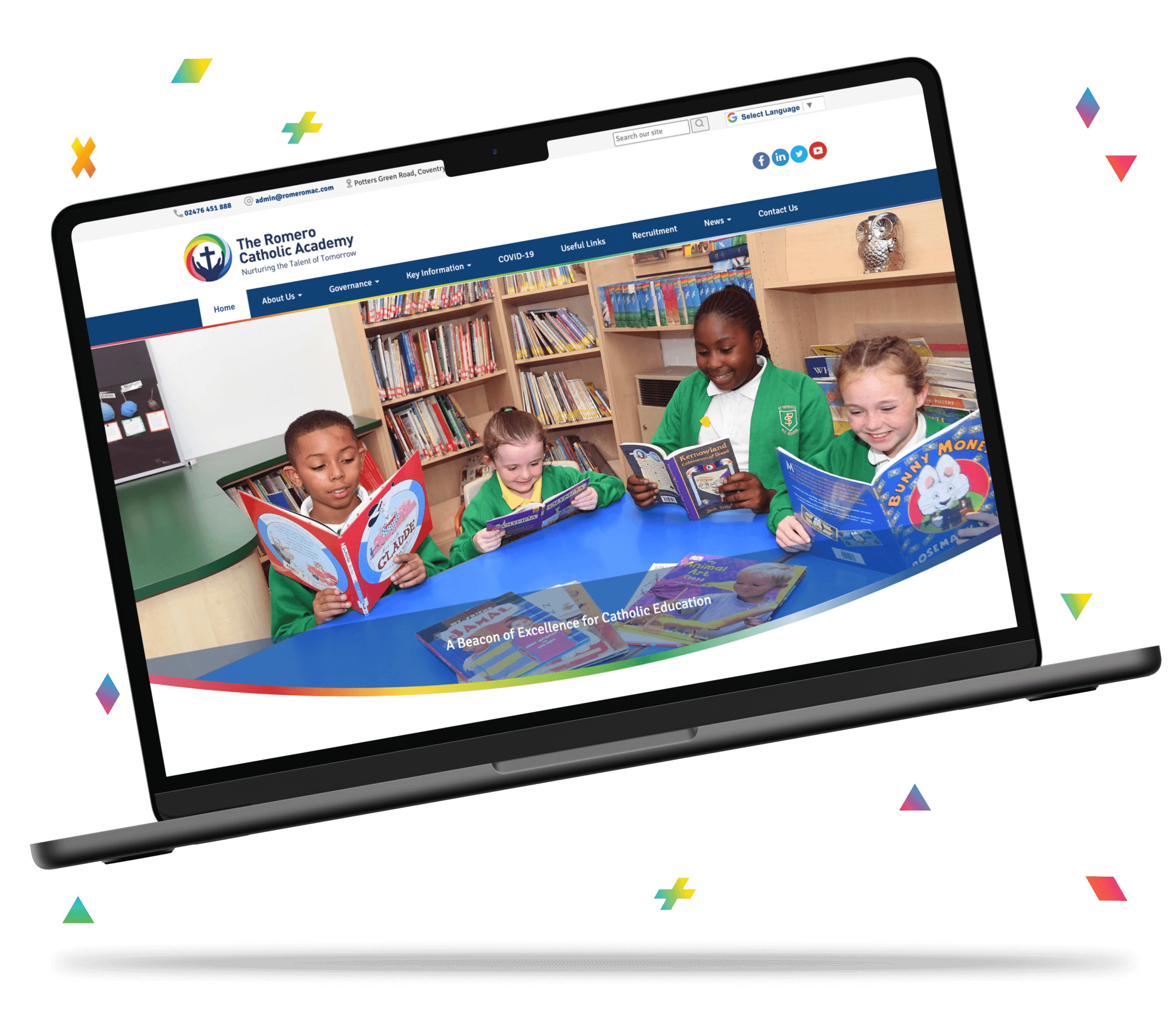 Romero MAC School website design and development