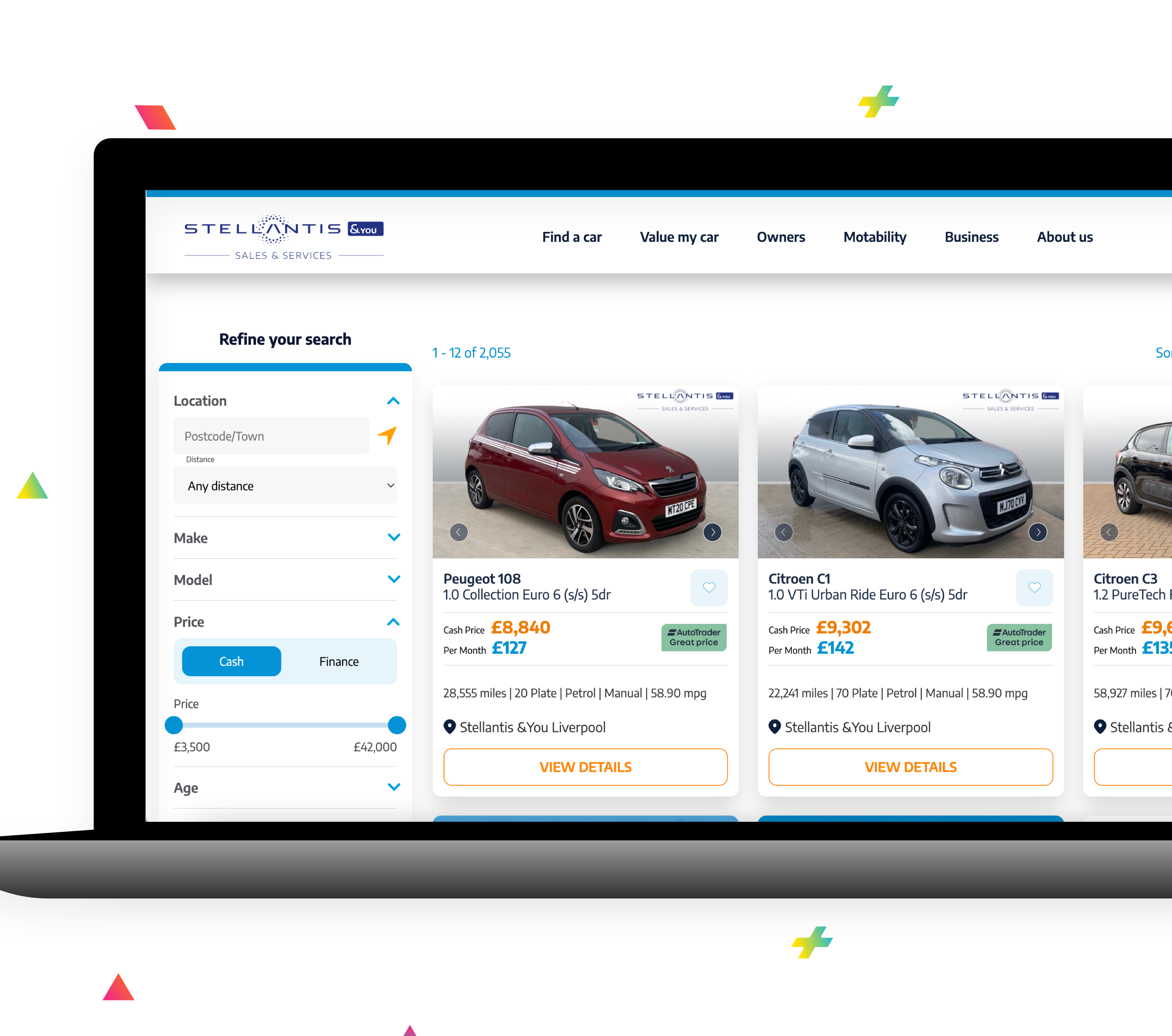 Stellantis website screenshot