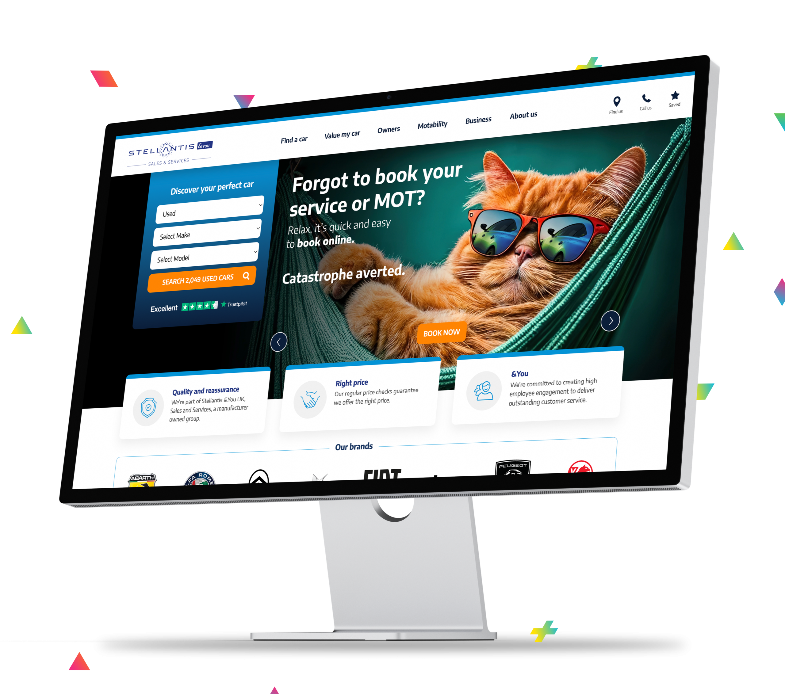 stellantis new website on a desktop