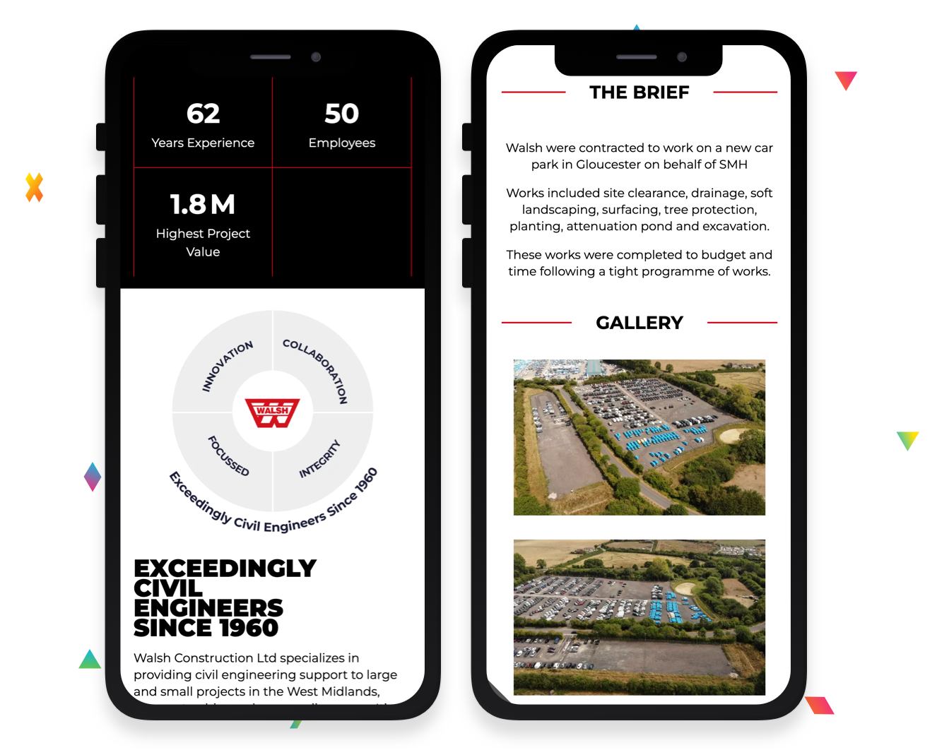 walsh construction mobile view