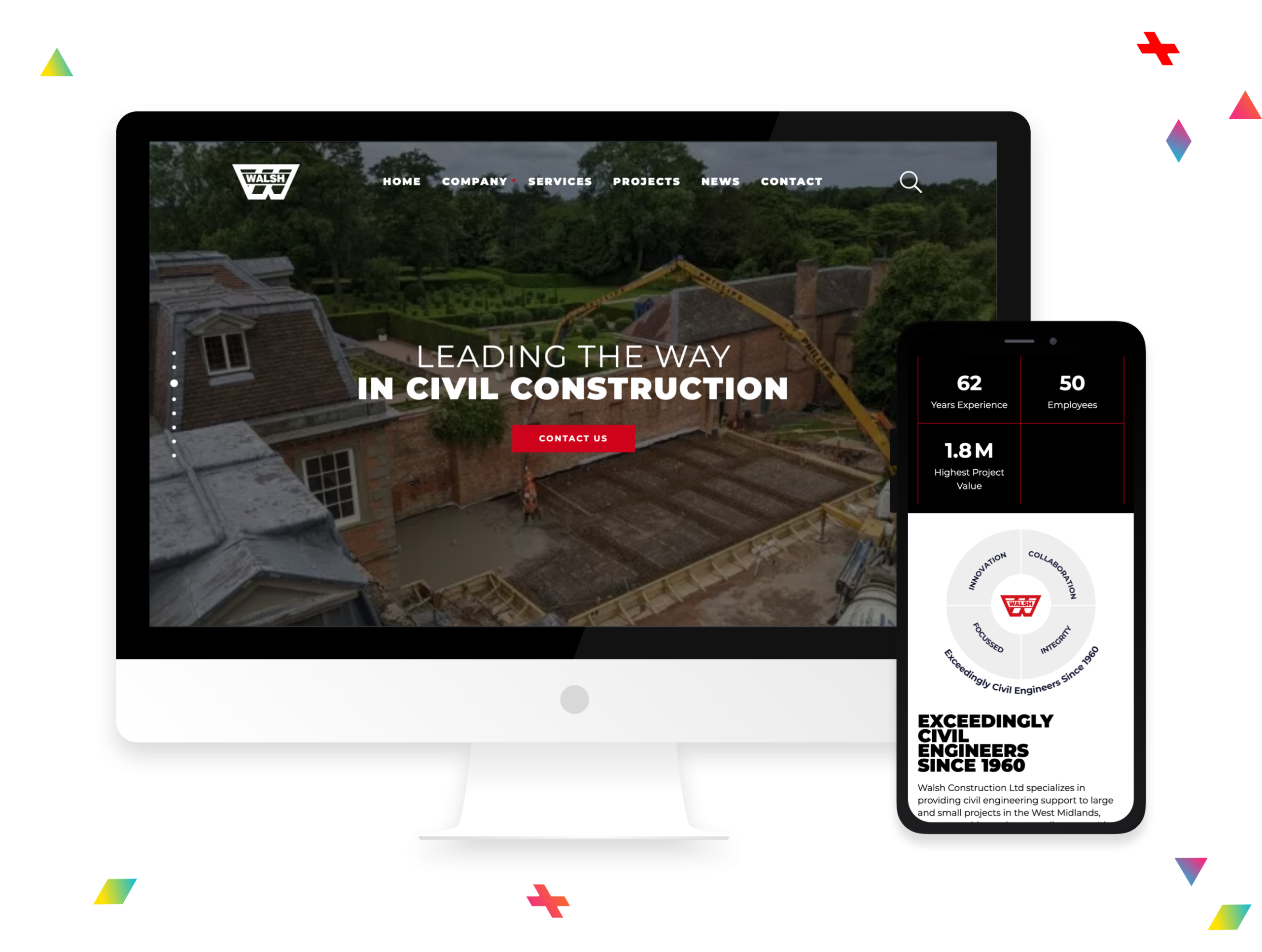 walsh construction desktop view